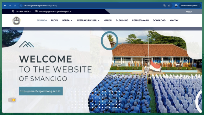 School information portal SMA Negeri 1 Cigombong