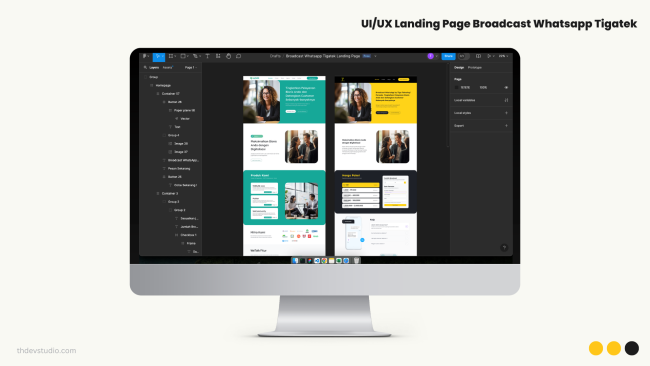 UIUX Landing Page Broadcast Whatsapp Tigatek